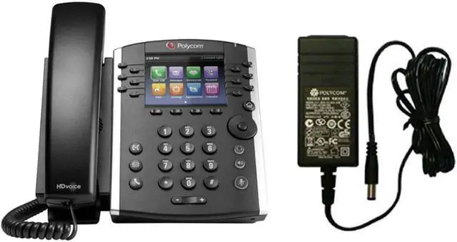Alt view image 3 of 4 - Polycom VVX 410 with Power Adapter 12-line Mid-Range Business Media Phone