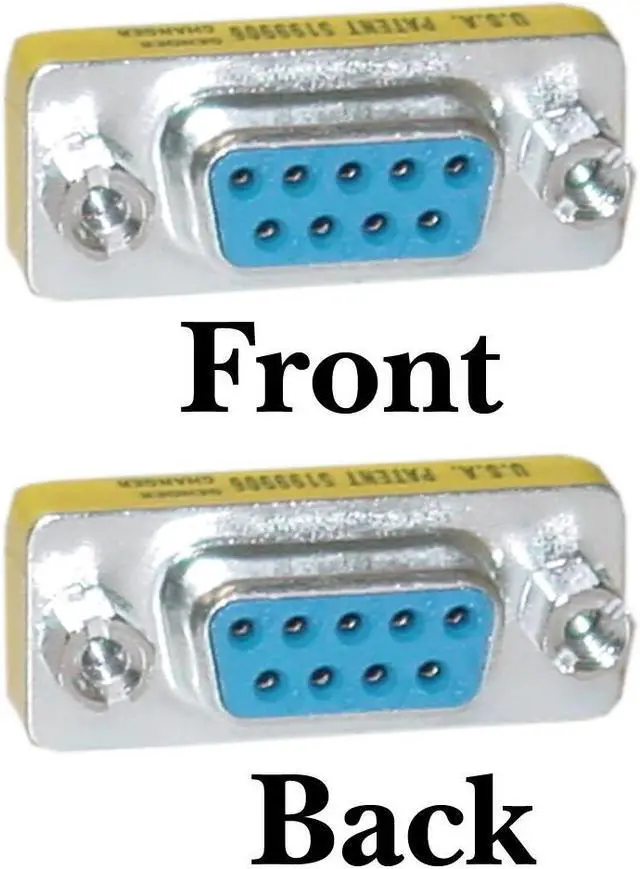 Alt view image 5 of 10 - Monoprice DB9 Female/Female Mini Gender Changer