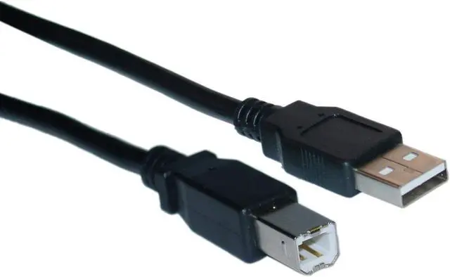 Main image of CableWholesale 10U2-02210BK USB 2.0 Printer-Device Cable Black Type A Male to Type B Male 10 foot