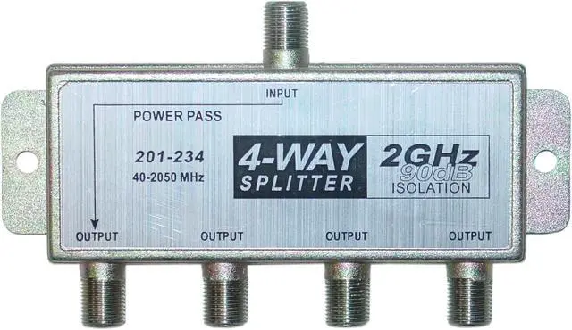 Main image of Steren 201-234 Steren 2 5ghz 90db 4-way satellite splitters - 4-way