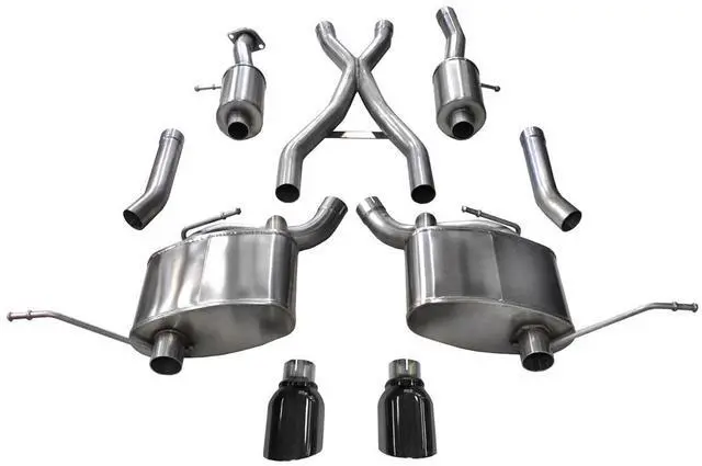 Alt view image 2 of 6 - CORSA Performance 14991BLK CORSA Performance Cat Back Exhaust Dual Rear 4.5in F