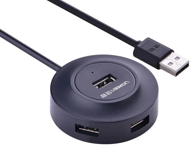Main image of UGREEN USB 2.0 Hub 4 Ports for Your PC, Cell Phones, eReaders, Tablets Black
