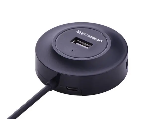 Alt view image 4 of 5 - UGREEN USB 2.0 Hub 4 Ports for Your PC, Cell Phones, eReaders, Tablets Black