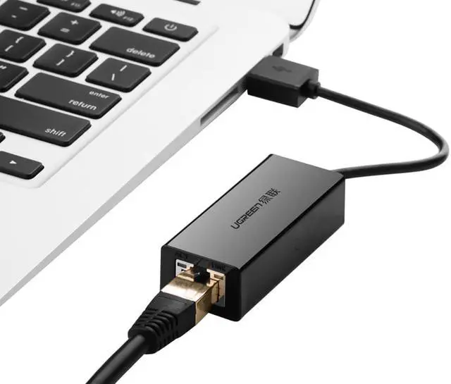 Alt view image 3 of 6 - UGREEN 20256 USB 3.0 to 10/100/1000Mbps Gigabit Ethernet Network Adapter Compatible for  PC or Laptop, Windows Surface Pro,IdeaPaD, MacBook Air, MacBook Retina and More - Black