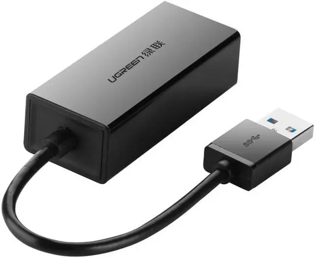 Alt view image 2 of 6 - UGREEN 20256 USB 3.0 to 10/100/1000Mbps Gigabit Ethernet Network Adapter Compatible for  PC or Laptop, Windows Surface Pro,IdeaPaD, MacBook Air, MacBook Retina and More - Black