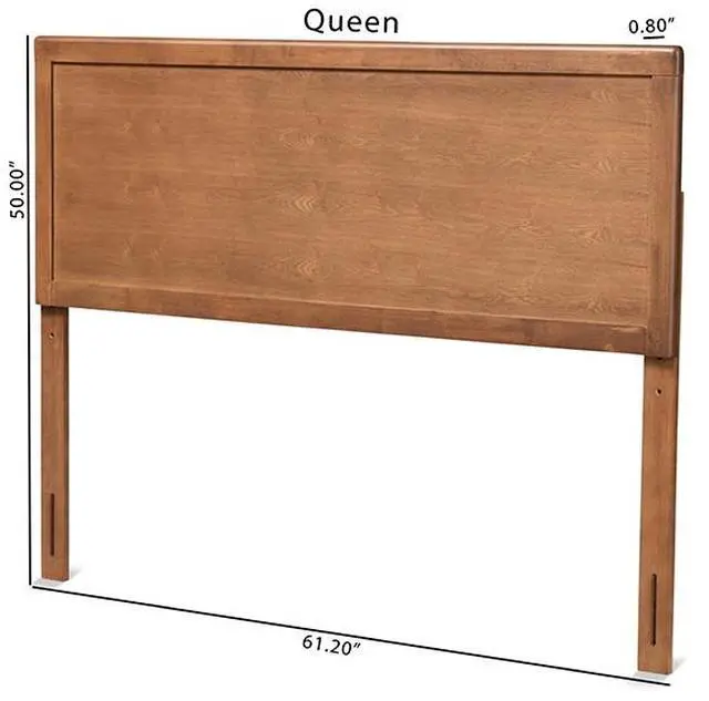 Alt view image 6 of 9 - Baxton Studio Alan Modern and Contemporary Transitional Ash Walnut Finished Wood King Size Headboard