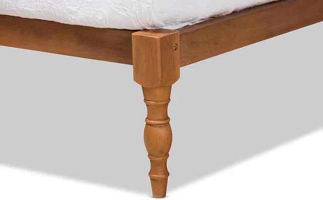 Alt view image 10 of 12 - Baxton Studio Iseline Modern and Contemporary Walnut Brown Finished Wood Twin Size Platform Bed Frame