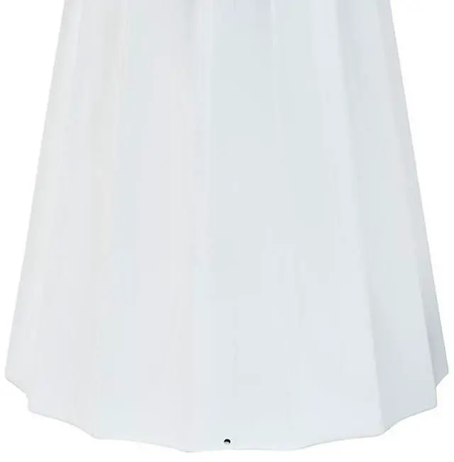 Alt view image 3 of 6 - Baxton Studio Ulmer Metal Scalloped Side Table  Modern Round Accent Table for Indoor or Semi-Outdoor Use, White