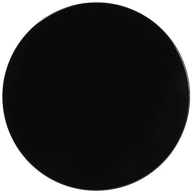 Alt view image 4 of 6 - Baxton Studio Ulmer Metal Scalloped Side Table  Modern Round Accent Table for Indoor or Semi-Outdoor Use, Black