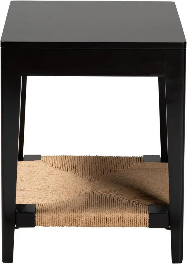 Alt view image 11 of 13 - Baxton Studio Freya Modern Bohemian Black Finished Bayur Wood End Table