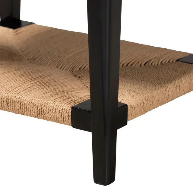 Alt view image 12 of 13 - Baxton Studio Freya Modern Bohemian Black Finished Bayur Wood End Table