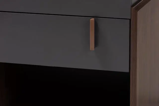 Alt view image 12 of 20 - Baxton Studio Rikke Modern and Contemporary Two-Tone Gray and Walnut Finished Wood 1-Drawer Nightstand