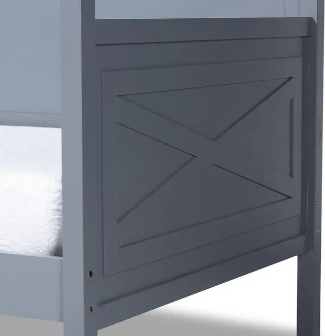 Alt view image 6 of 20 - Baxton Studio Cintia Cottage Farmhouse Grey Finished Wood Twin Size Daybed