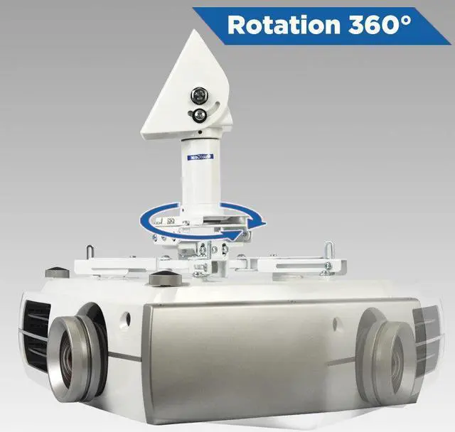 Alt view image 13 of 17 - QualGear® Pro-AV QG-KIT-VA-3IN-B Projector Mounting Kit - Projector Mount, Vaulted Ceiling Adapter, and a 3 inch 1.5-Inch NPT Threaded Pipe in Black