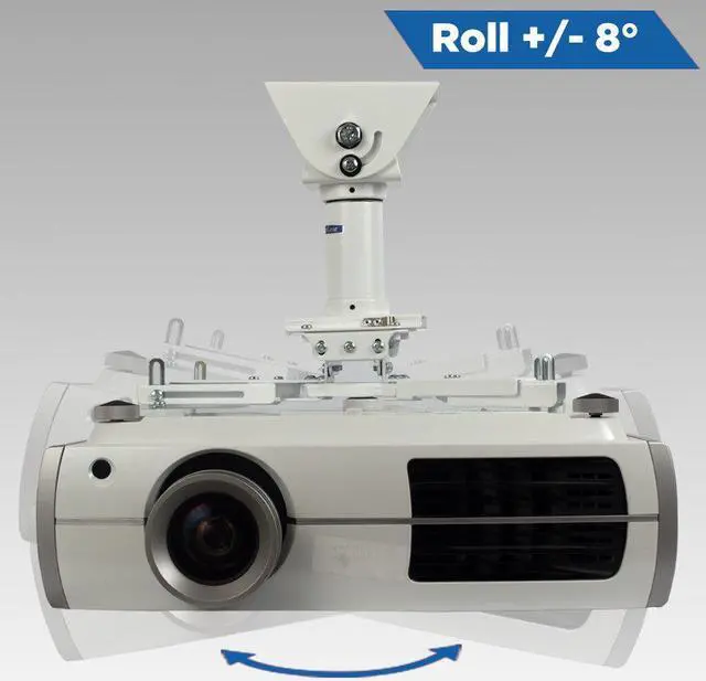 Alt view image 15 of 17 - QualGear® Pro-AV QG-KIT-VA-3IN-B Projector Mounting Kit - Projector Mount, Vaulted Ceiling Adapter, and a 3 inch 1.5-Inch NPT Threaded Pipe in Black