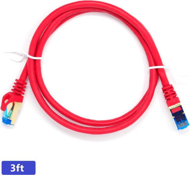 Network-cables-QualGear RJ45 Cat 7 Ethernet Patch Cable, 10Gpbs