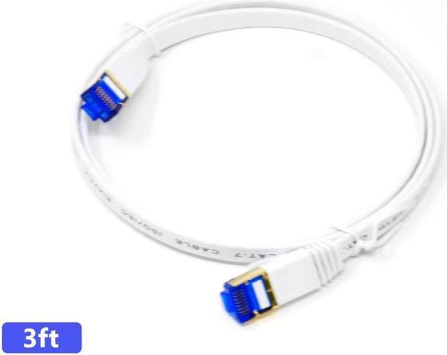 Network-cables-QualGear RJ45 Cat 7 Ethernet Patch Cable, 10Gpbs High-Speed