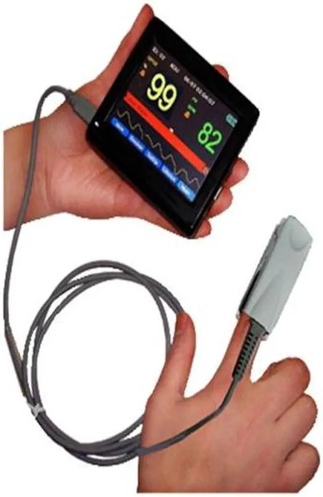Main image of PM60A Color TFT Display Portable Handheld Pulse Rate SPO2 Oximeter Monitor + Software