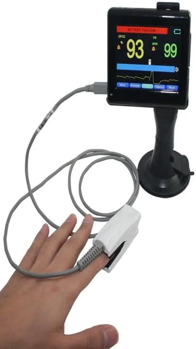 Alt view image 2 of 5 - PM60A Color TFT Display Portable Handheld Pulse Rate SPO2 Oximeter Monitor + Software