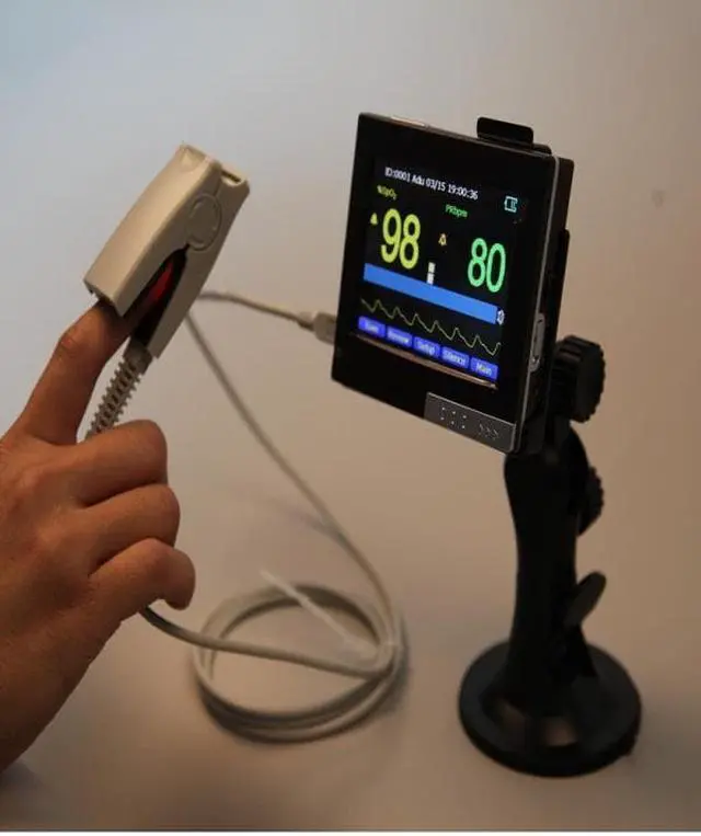 Alt view image 4 of 5 - PM60A Color TFT Display Portable Handheld Pulse Rate SPO2 Oximeter Monitor + Software