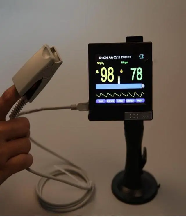 Alt view image 5 of 5 - PM60A Color TFT Display Portable Handheld Pulse Rate SPO2 Oximeter Monitor + Software