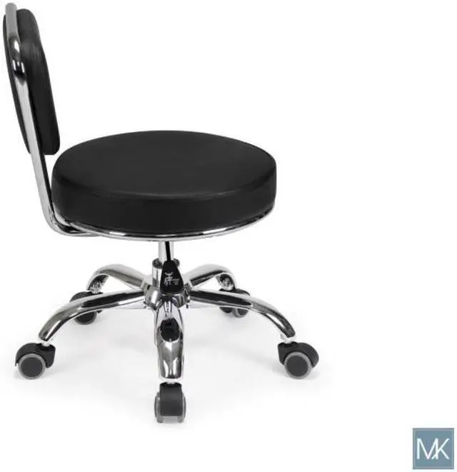 Alt view image 8 of 8 - Salon Nail Pedicure Stool Pedicure Chair DAYTON BLACK Pneumatic, Adjustable, Rolling Salon Furniture & Equipment
