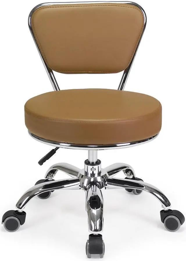 Main image of Dayton Pedicure Stool CAPPUCCINO Pneumatic, Adjustable Height perfect for Nail salon, Pedicure spa, Rolling Salon Furniture & Equipment