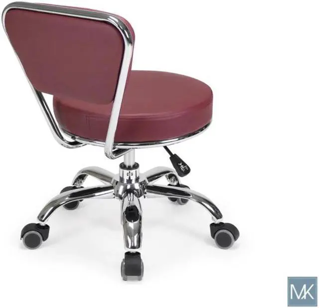 Alt view image 4 of 7 - Dayton Pedicure Stool (Red) Pneumatic, Adjustable Height, Perfect for Nail Salon, Pedicure spa