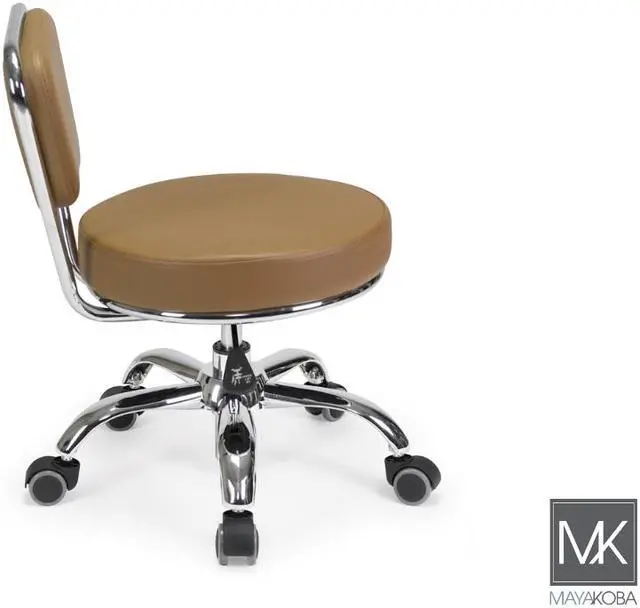 Alt view image 3 of 7 - Dayton Pedicure Stool CAPPUCCINO Pneumatic, Adjustable Height perfect for Nail salon, Pedicure spa, Rolling Salon Furniture & Equipment