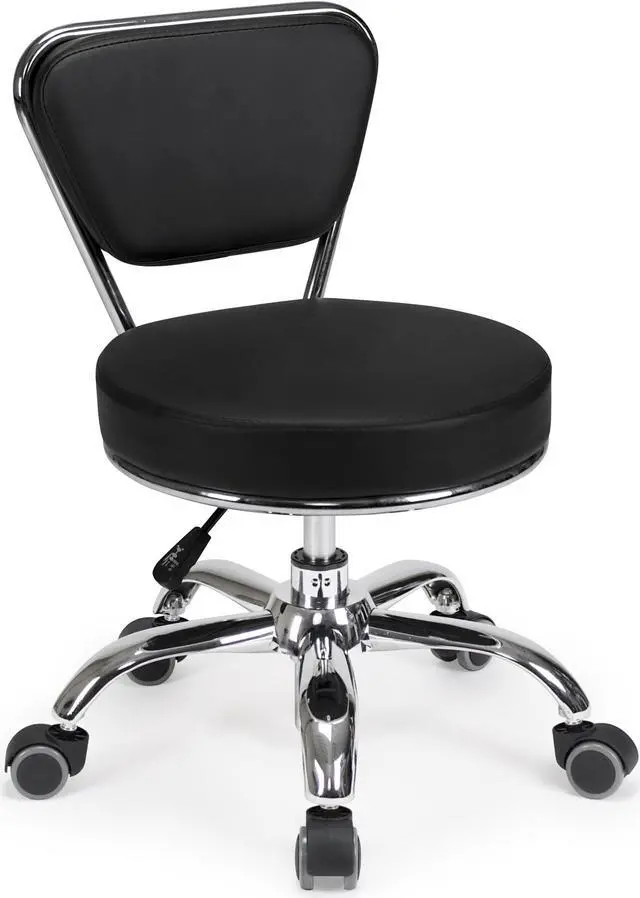 Alt view image 2 of 7 - Dayton Pedicure Stool (Black) Pneumatic, Adjustable Height, Perfect for Nail Salon, Pedicure spa