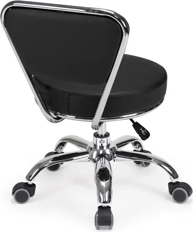 Alt view image 4 of 7 - Dayton Pedicure Stool (Black) Pneumatic, Adjustable Height, Perfect for Nail Salon, Pedicure spa