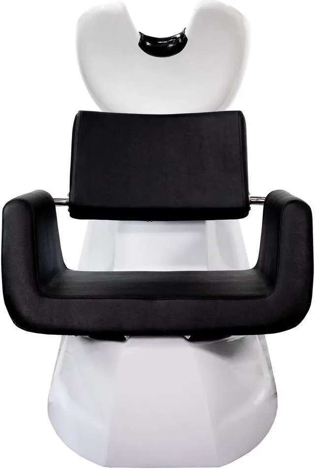 Alt view image 2 of 6 - Backwash Shampoo Unit ARON WHITE w/ Shampoo Bowl, Sink & Faucet for Beauty Salon