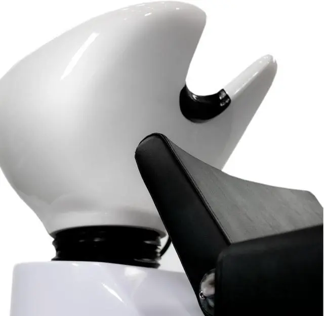 Alt view image 5 of 6 - Backwash Shampoo Unit ARON WHITE w/ Shampoo Bowl, Sink & Faucet for Beauty Salon