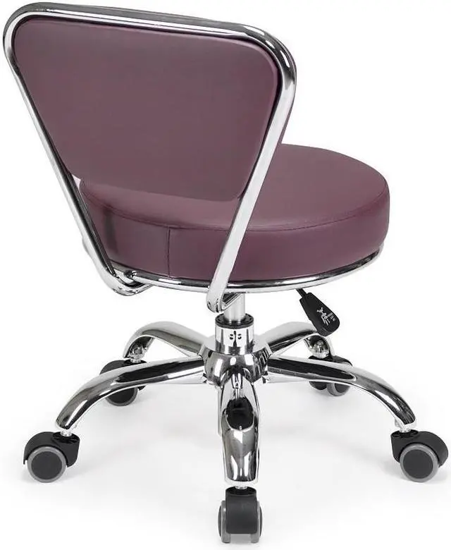 Alt view image 4 of 7 - Dayton Pedicure Stool (Burgundy) Pneumatic, Adjustable Height, Perfect for Nail Salon, Pedicure spa