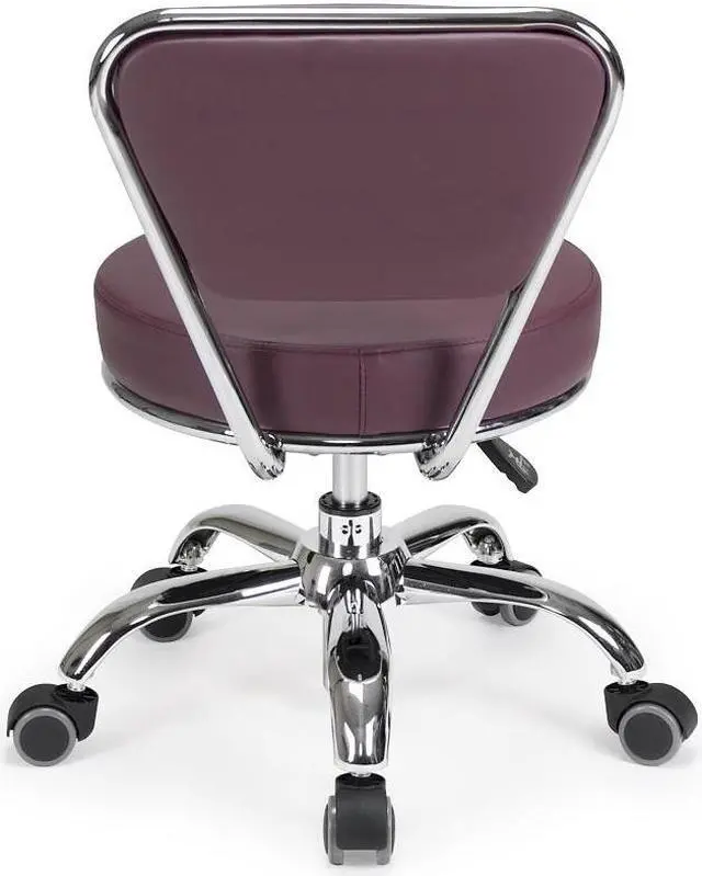 Alt view image 5 of 7 - Dayton Pedicure Stool (Burgundy) Pneumatic, Adjustable Height, Perfect for Nail Salon, Pedicure spa