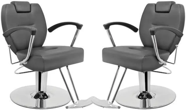 Alt view image 2 of 7 - Set of 2 HERMAN Salon Styling Chair Black Stylish All purpose chair for Salon, Barber Shop, Spa