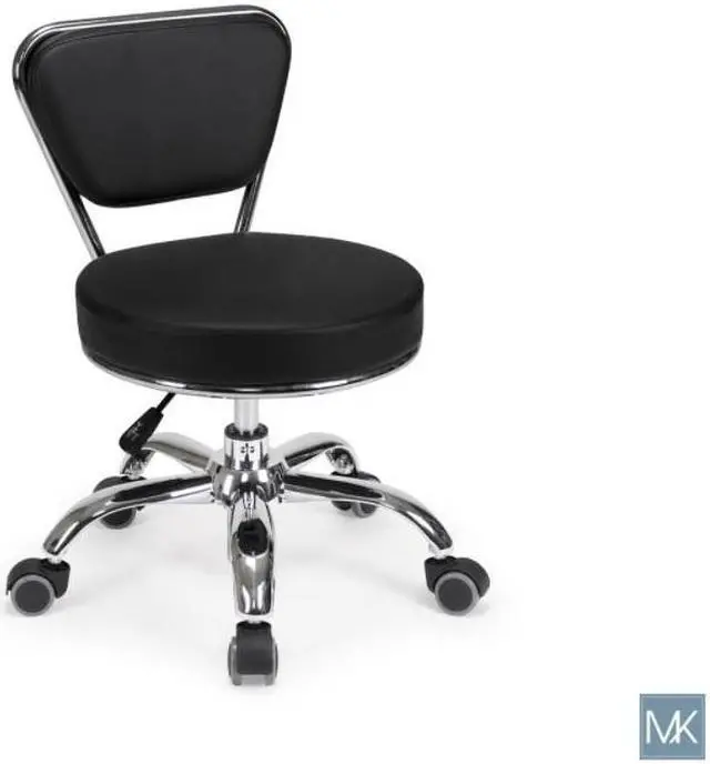 Alt view image 2 of 8 - Salon Nail Pedicure Stool Pedicure Chair DAYTON BLACK Pneumatic, Adjustable, Rolling Salon Furniture & Equipment