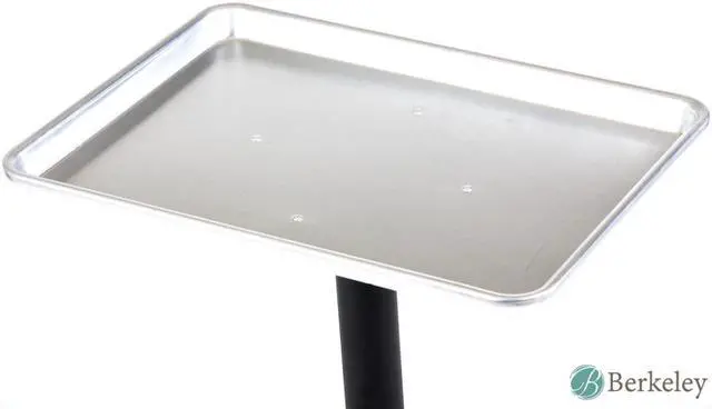 Alt view image 4 of 6 - BAILEY Silver Rolling Salon Service Tray, Hair Coloring Tray with Adjustable height, Ideal for Salon, Spa, Beauty, Tattoo Studio