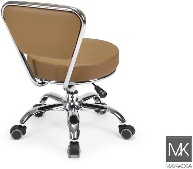 Alt view image 4 of 7 - Dayton Pedicure Stool CAPPUCCINO Pneumatic, Adjustable Height perfect for Nail salon, Pedicure spa, Rolling Salon Furniture & Equipment