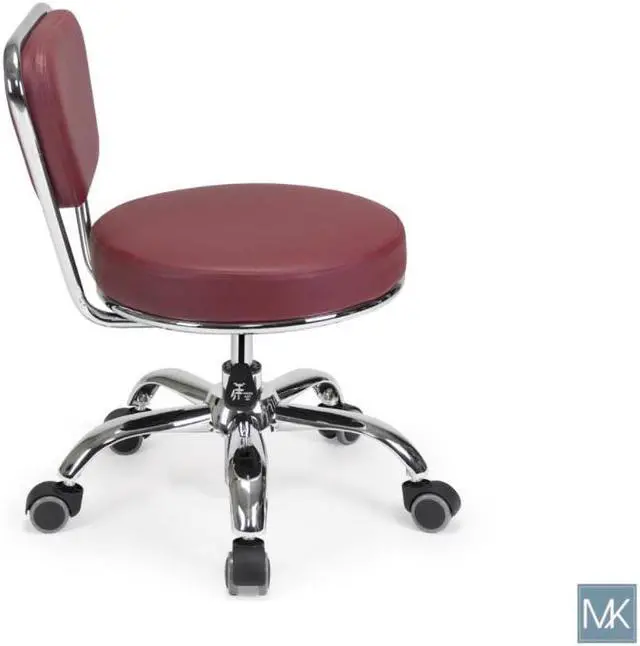 Alt view image 3 of 7 - Dayton Pedicure Stool (Red) Pneumatic, Adjustable Height, Perfect for Nail Salon, Pedicure spa