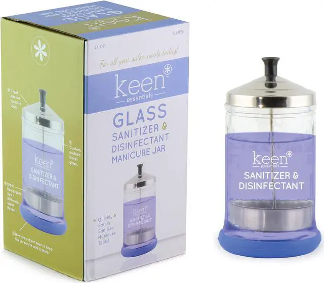 Alt view image 2 of 3 - Keen Essentials Manicure Supplies Glass Jar for Styling Salon Barber Shop or Styling Station 21 OZ