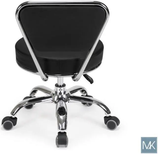 Alt view image 5 of 8 - Salon Nail Pedicure Stool Pedicure Chair DAYTON BLACK Pneumatic, Adjustable, Rolling Salon Furniture & Equipment