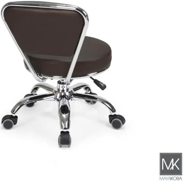 Alt view image 2 of 7 - Dayton Pedicure Stool (Coffee) Pneumatic, Adjustable Height, Perfect for Nail Salon, Pedicure spa