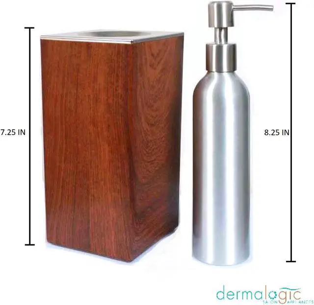 Alt view image 7 of 7 - DERMALOGIC Massage Oil Warmer for Pro Spa Massage, Home Lotion Warmer with Aluminum Bottle Pump Set, Plug-in Oil Heater Beauty Salon Treatment Equipment