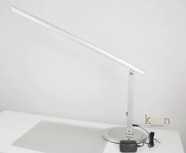 Alt view image 2 of 6 - LED Office Lamp with USB Charging Port Bright Desk Light 18 Volts 50/60 HZ 100-240 VAC UL US Listed Reading Lamp Slimline Daylight Keen Essentials