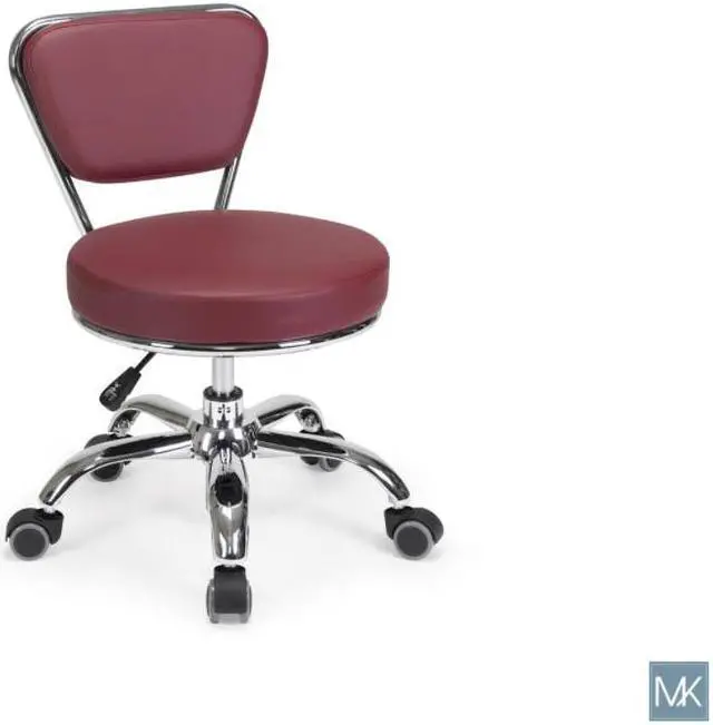 Alt view image 2 of 7 - Dayton Pedicure Stool (Red) Pneumatic, Adjustable Height, Perfect for Nail Salon, Pedicure spa