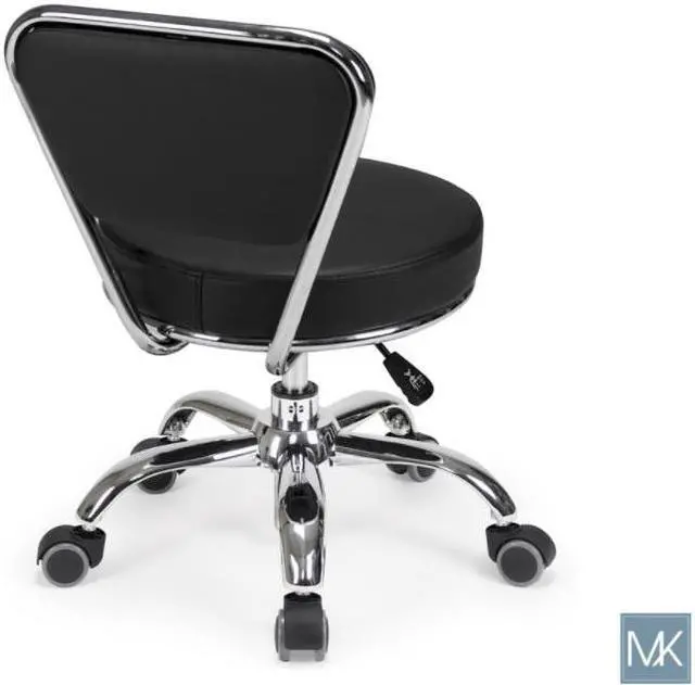 Alt view image 4 of 8 - Salon Nail Pedicure Stool Pedicure Chair DAYTON BLACK Pneumatic, Adjustable, Rolling Salon Furniture & Equipment