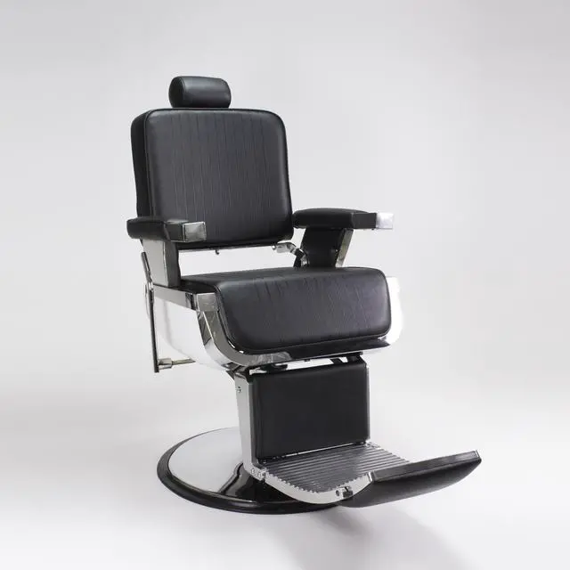 Alt view image 2 of 7 - JAXSON Heavy Duty Barber Chair BLACK Reclining, Hydraulic Barber Chair Ideal for Barber Shop, Hair Salon