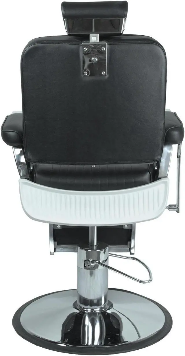 Alt view image 5 of 7 - JAXSON Heavy Duty Barber Chair BLACK Reclining, Hydraulic Barber Chair Ideal for Barber Shop, Hair Salon
