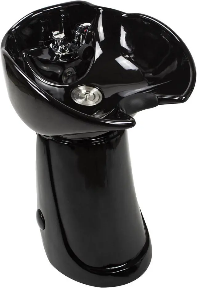 Main image of Olympia Pedestal Shampoo Station with Adjustable Ceramic Shampoo Bowl, Professional Hair Salon Equipment